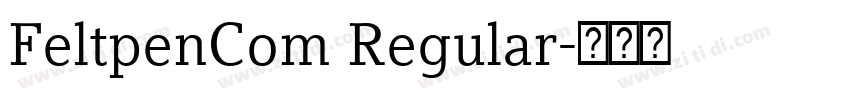 FeltpenCom Regular字体转换